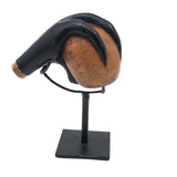 Antique Hand-carved Folk Art Wooden "Claw Over Egg" Pipe Bowl on Custom Stand