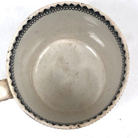 1830s Very Scarce Stone China Transfeware Mug with Dogs and Cats