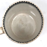 1830s Very Scarce Stone China Transfeware Mug with Dogs and Cats