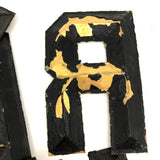 Radiant Letter Co, NY, Beautiful Mixed Set of 34 Old Gilded Letters