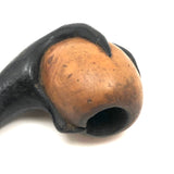 Antique Hand-carved Folk Art Wooden "Claw Over Egg" Pipe Bowl on Custom Stand
