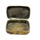 JH's 1866 Hand-Engraved, Double Hinged Brass Swedish Snuff Box with Swimming Serpent