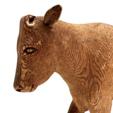 No Horns, One Ear, Repaired Tail, Still Wonderful, Very Full of Life Carved Pine Cow