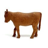 No Horns, One Ear, Repaired Tail, Still Wonderful, Very Full of Life Carved Pine Cow