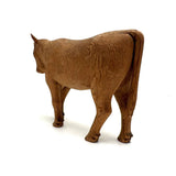 No Horns, One Ear, Repaired Tail, Still Wonderful, Very Full of Life Carved Pine Cow
