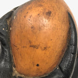 Antique Hand-carved Folk Art Wooden "Claw Over Egg" Pipe Bowl on Custom Stand