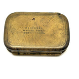 JH's 1866 Hand-Engraved, Double Hinged Brass Swedish Snuff Box with Swimming Serpent