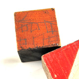 Beautiful Early Set of 36 Color Cubes with Best Orange-Reds and Blue-Blacks