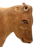 No Horns, One Ear, Repaired Tail, Still Wonderful, Very Full of Life Carved Pine Cow