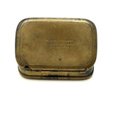 JH's 1866 Hand-Engraved, Double Hinged Brass Swedish Snuff Box with Swimming Serpent