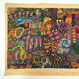 Dense and Packed c. 1970 Psychedelic Marker Drawing Signed Rita