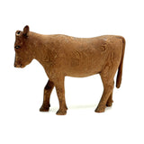 No Horns, One Ear, Repaired Tail, Still Wonderful, Very Full of Life Carved Pine Cow