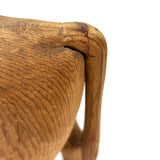 No Horns, One Ear, Repaired Tail, Still Wonderful, Very Full of Life Carved Pine Cow
