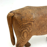No Horns, One Ear, Repaired Tail, Still Wonderful, Very Full of Life Carved Pine Cow