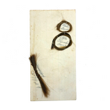 Two Loops and a Line, Victorian Mounted Hair Samples "Drawing", 1867, with Verse on Reverse