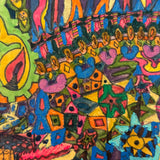 Dense and Packed c. 1970 Psychedelic Marker Drawing Signed Rita