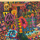 Dense and Packed c. 1970 Psychedelic Marker Drawing Signed Rita