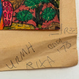 Dense and Packed c. 1970 Psychedelic Marker Drawing Signed Rita