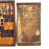 Very Scarce c. 1870s-80s E.U. Kinsey Building Blocks Set with Stained Glass Window Frames