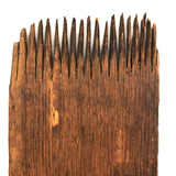 Beautifully Primitive, Carved Wood Wool Comb