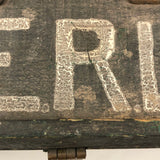 ERL's Old Handmade Tool Box in Old Green Paint