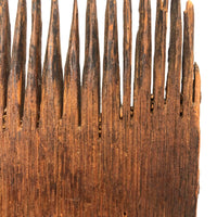 Beautifully Primitive, Carved Wood Wool Comb