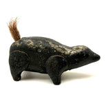 Charming Old Folk Art Clay Skunk with Bristle Tail