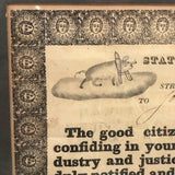 Wonderful 1833 Sandborn NH Award of Hogreeve (manager of stray swine) to John Deerborn (with Hand-drawn Pig)