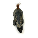 Charming Old Folk Art Clay Skunk with Bristle Tail