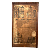 Very Scarce c. 1870s-80s E.U. Kinsey Building Blocks Set with Stained Glass Window Frames