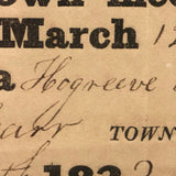 Wonderful 1833 Sandborn NH Award of Hogreeve (manager of stray swine) to John Deerborn (with Hand-drawn Pig)