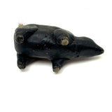 Charming Old Folk Art Clay Skunk with Bristle Tail