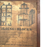 Very Scarce c. 1870s-80s E.U. Kinsey Building Blocks Set with Stained Glass Window Frames