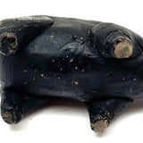 Charming Old Folk Art Clay Skunk with Bristle Tail