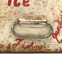 Old Hand-painted Ice Fishing Box with Excellent Red Lettering