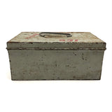 Old Hand-painted Ice Fishing Box with Excellent Red Lettering