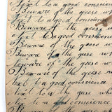 Many Men of Many Minds...Daniel Zigler's Charming, Unusual 1847 Penmanship Notebook