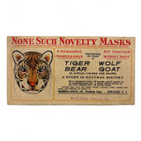 Tiger (Bear Wolf Goat), Great Graphics None Such Novelty Masks Antique Advertising Blotter