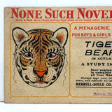 Tiger (Bear Wolf Goat), Great Graphics None Such Novelty Masks Antique Advertising Blotter