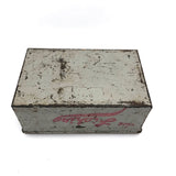 Old Hand-painted Ice Fishing Box with Excellent Red Lettering