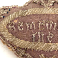 Remember Me, Very Charming Victorian Era Iroquois Beaded Pin Cushion