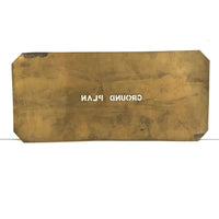 SOLD GROUND PLAN: Early 20th C. Paper Thin Brass Surveyors/Architects Stencil