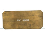 SOLD GROUND PLAN: Early 20th C. Paper Thin Brass Surveyors/Architects Stencil