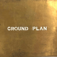 SOLD GROUND PLAN: Early 20th C. Paper Thin Brass Surveyors/Architects Stencil