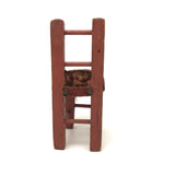 Sweet Old Folk Art Upholstered Miniature Chair / Pin Cushion