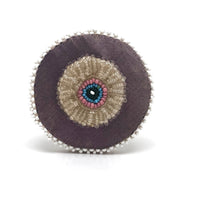 Hand-beaded Native American Pin Cushion (Flower and Eye Ball!)