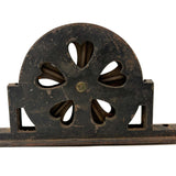 Antique Cast Iron Mounting Pulley with Rotating Hearts!