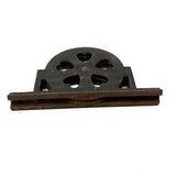Antique Cast Iron Mounting Pulley with Rotating Hearts!