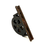 Antique Cast Iron Mounting Pulley with Rotating Hearts!