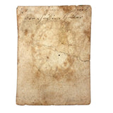 Hearts Aflame, C. 1840s Inscribed Hand-colored German Love Token with Gold Foil